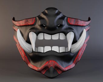 Samurai Oni Half-Mask 3D Print File