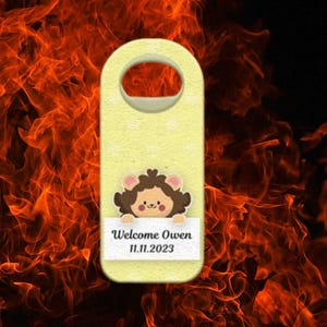 Personalized Baby Shower Bottle Opener Magnet, Custom Bottle Opener Fridge Magnet, Baptism, First Communion Favor, Wedding Party Favor Guest