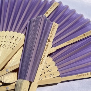Personalized Wedding Hand Fans Engraved Sandalwood Fans, Personalized Wooden Fan Wedding Favor, Custom Engraved Fans, Bridal Shower Fans