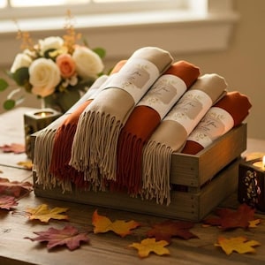 Pashminasjaal Trouwbedankjes voor gasten Pashmina's in bulk Bruidsfeestje gunsten Sjaals voor bruiloft Gepersonaliseerde feestartikelen Bulk