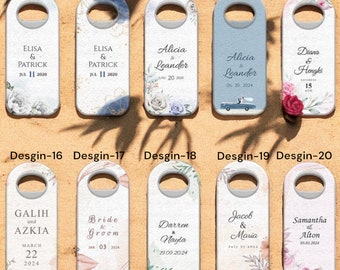 50 pcs Custom Wedding Favors For Guests  Bulk, Wedding Favor Magnet, Wedding Souvenir For Guests, Wedding Magnet Bottle Opener Wedding