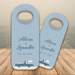 Customizable Save The Date Wedding Bottle Opener, Personalized Wedding Favors For Guests,Custom Wedding Thank You Favor,Bottle Opener Magnet