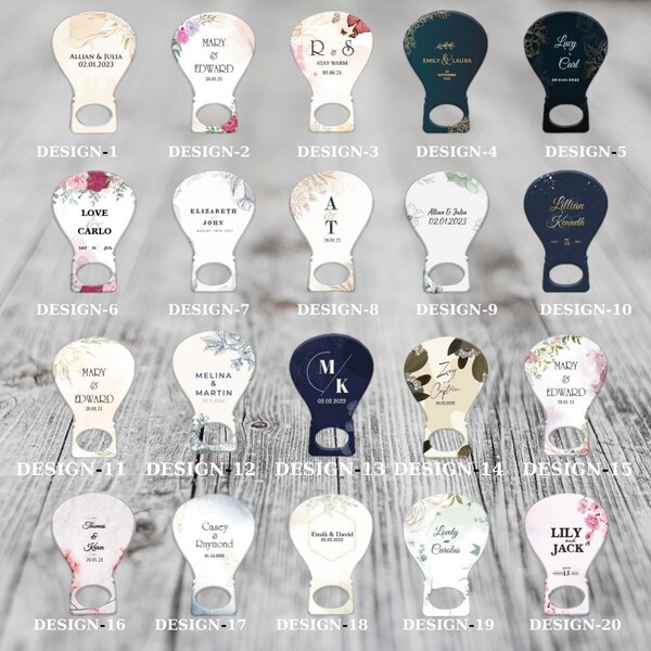 50 Pcs Wedding Favor Magnet Personalized Wooden Wedding Magnets Wedding Favor Guests Magnetic Bottle Opener Custom Cap Opener Wedding Gift