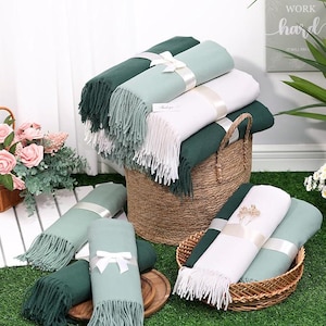 50 Pcs Pashmina Shawl Wedding Favors for Guests Pashminas in Bulk Bridal Shower Favors Shawls for Wedding Personalized Party Favors Bulk
