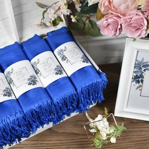 50Bulk Colorfull Pashmina Shawl, Wedding Favors for Guests, Pashminas in Bulk Bridal Shower, Favors Shawls  Wedding, Personalized Pashmina