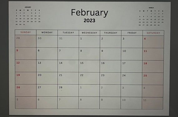 Beautiful White Minimalistic Monthly Calendar With 12 Pages