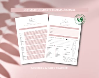 Ekzem-Tracker, täglicher Essensplaner & Hautgesundheitstagebuch (Digitaler Download)