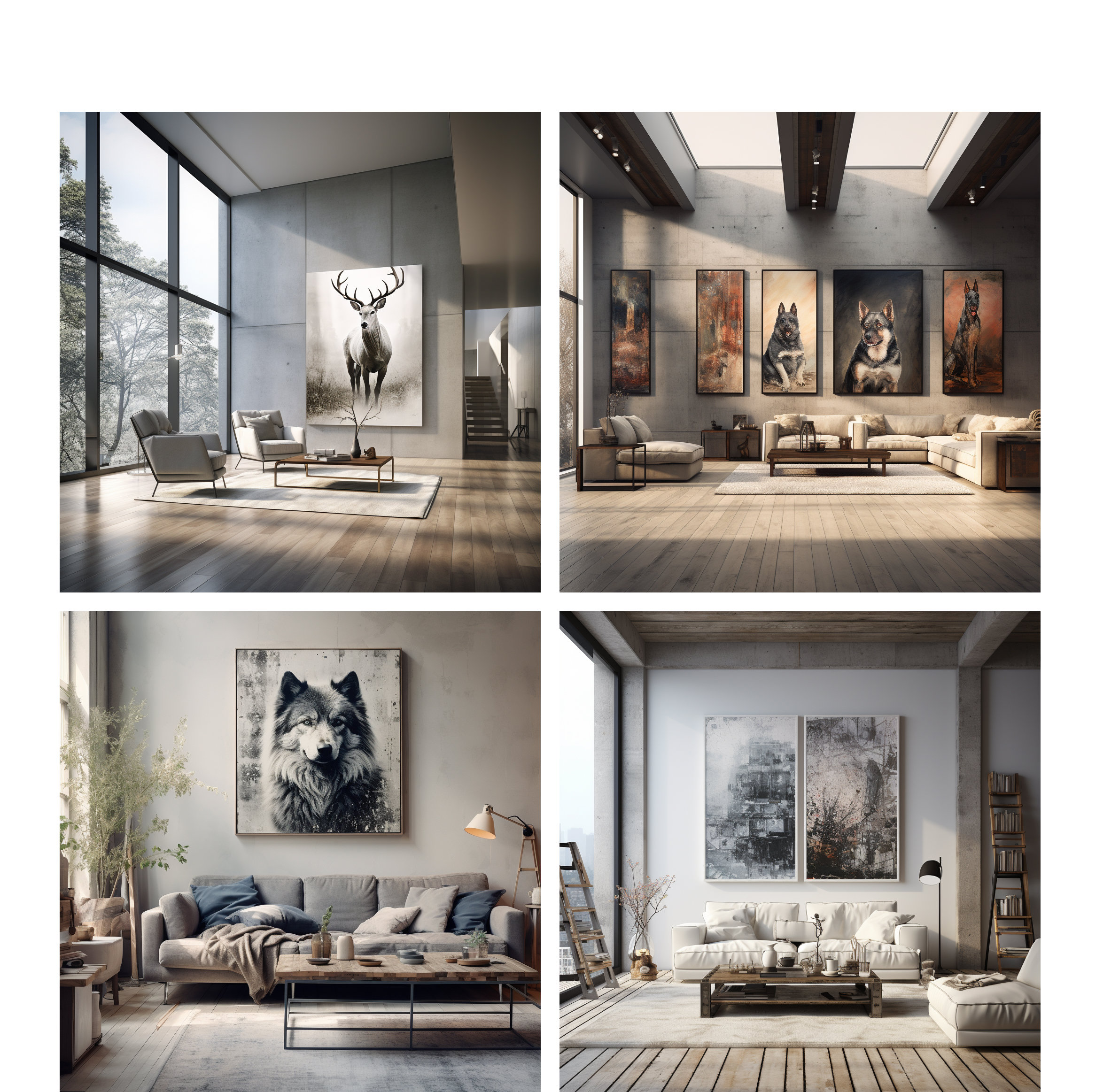 Modern House Zoom Background, Living Room Virtual Background for Zoom