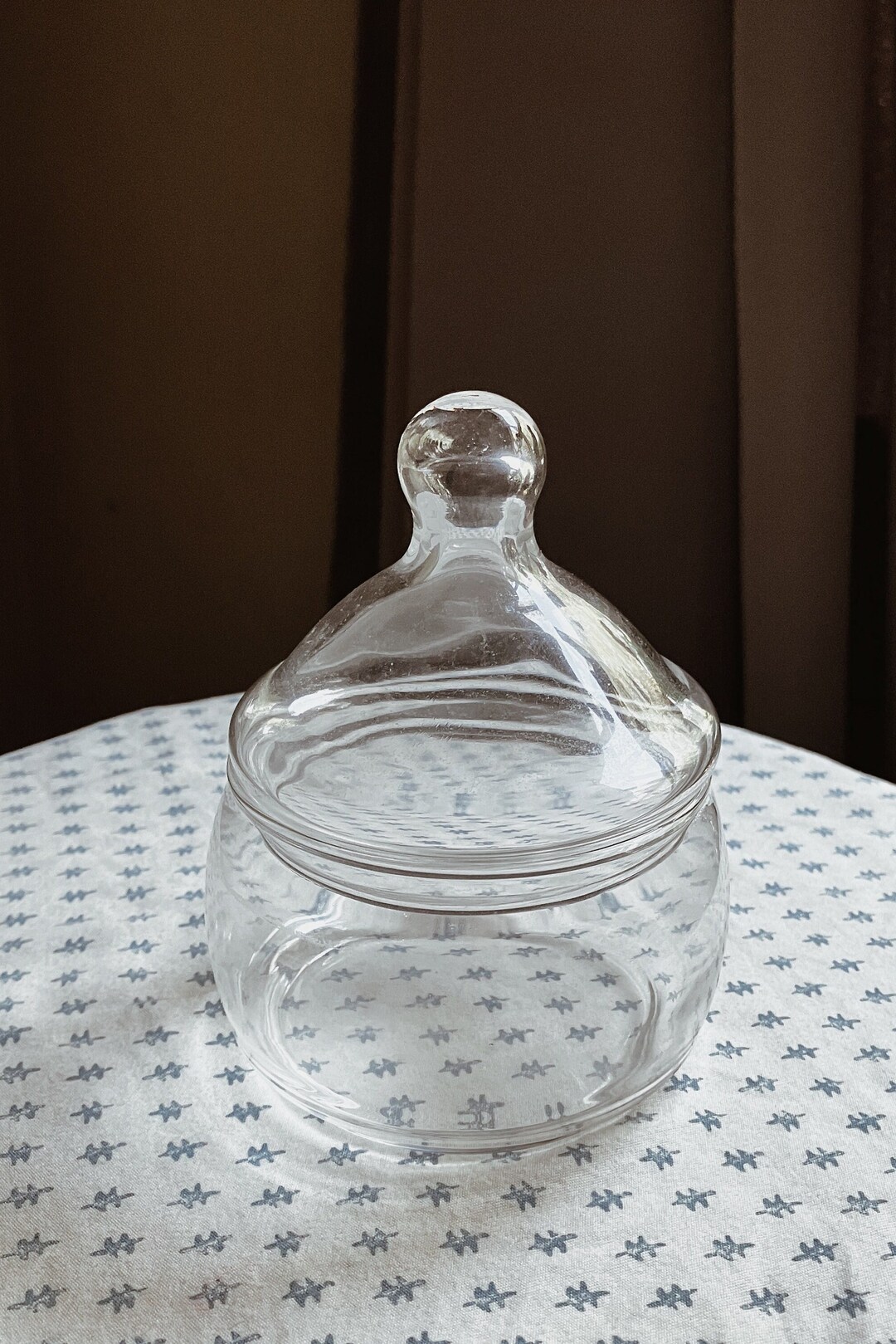 Dish Small Glass Vintage Dish With Lid Etsy