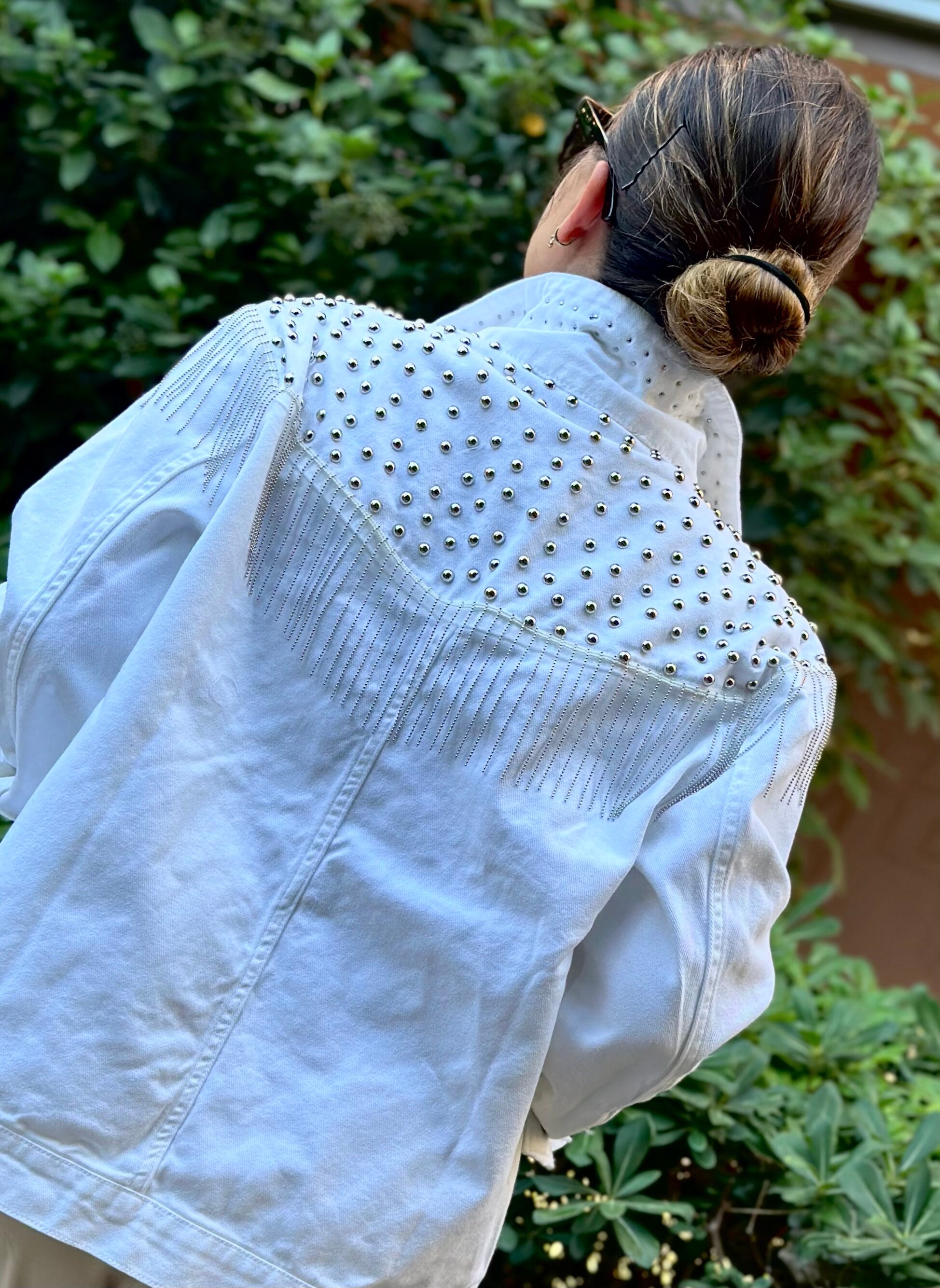 Jean Jacket Women, Denim Jacket, Women's Denim Pearls Embellished