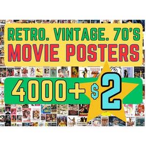 4,000 Retro Vintage Movie Posters Mega Bundle High Quality Graphics Google Drive Download image 2