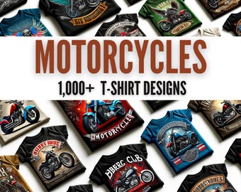 1,000+ Motorcycles T-Shirt Designs | Ultimate Mega Bundle | Motorcycle SVG Bundle, Cars SVG, PNG | Trucks T-Shirts