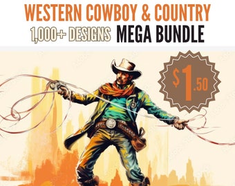 1,000+ Western Cowboy Svg Bundle | Western Svg | Horse Svg, Rodeo Svg, Cowboy Boots Svg, Cowboy Silhouette | Digital Download | SVG PNG EPS