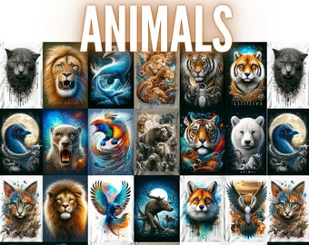 20,000+ Cute Animals Mega Bundle | Animal Silhouette Bundle, Dog, Farm Animals, Animal cricut, SVG cut files, DXF, vector EPS cutting