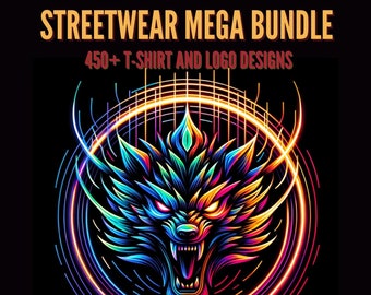 450+ Streetwear T-Shirts Designs | Mega Bundle | Ultimate Streetwear T-Shirt Design Bundle | Instant Download | svg png eps jpg