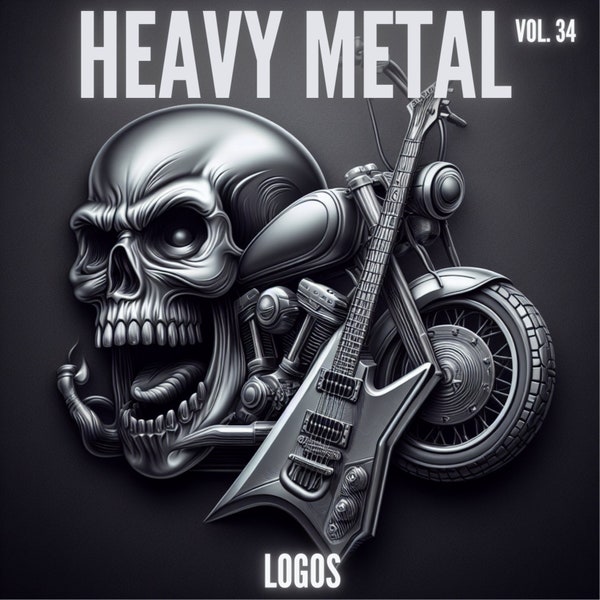 40+ Heavy Metal Designs Vol. 34 | Rock Metal Band Designs | Heavy Metal Rock Band | PNG | Commercial free | Instant Download