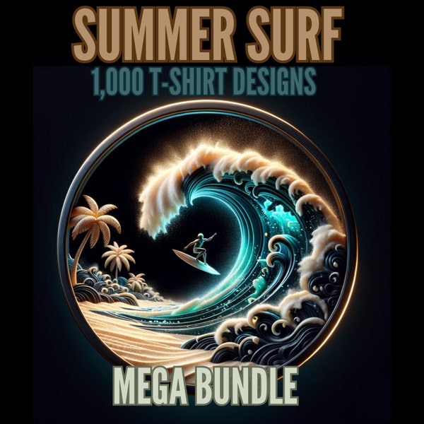 1,000+ Summer Surf T-Shirt Designs | Mega Bundle | Beach SVG Bundle | Beach Life SVG | Summer Shirt svg | Beach shirt svg | Instant Download