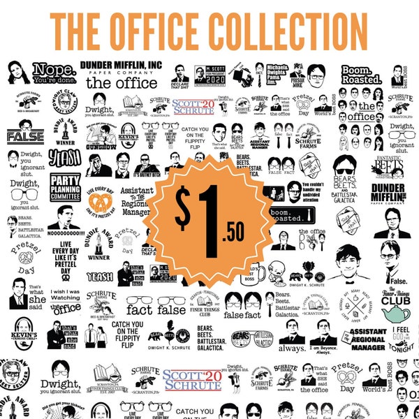 The Office Bundle SVG, The Office Svg Files for Cricut, The Office Tv Show, The Office Clipart, The Office Vector | Instant Download