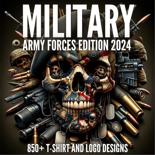 850+ Militär Armee Kräfte T-Shirt & Logo Designs | Ausgabe 2024 | Mega Bündel | Sofortdownload | svg png eps jpg