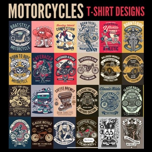 1,000+ Motorcycles T-Shirt Designs | Ultimate Mega Bundle | Motorcycle SVG Bundle, Cars SVG, PNG | Trucks T-Shirts