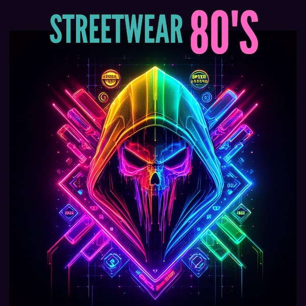 160+ Streetwear 80s Designs | Mega Bundle | Ultimate 80's Streetwear | Instant Download | jpg | Commercial free use