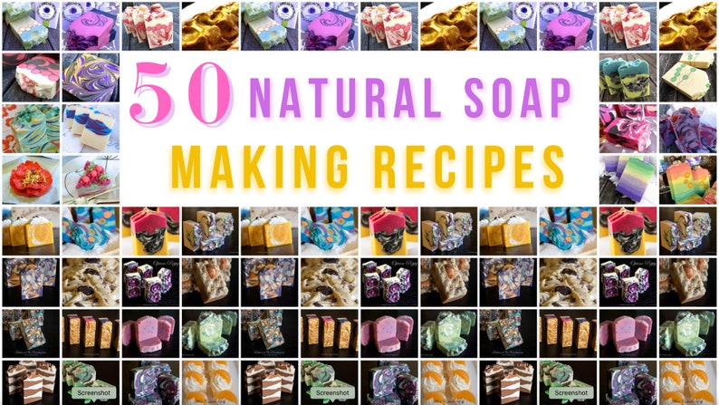 50 Natural Soap Making Recipes Natural Soap ebook DIY Soaps Skin Care Soap Ideas Vegan Bars Eco Soaps Handmade Organic zdjęcie 2