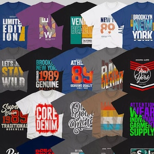 10,000 Typography Quotes T-Shirt Design Bundle, Print on Demand Shirt Designs, Typography tshirt Design Print, Digital Download zdjęcie 3