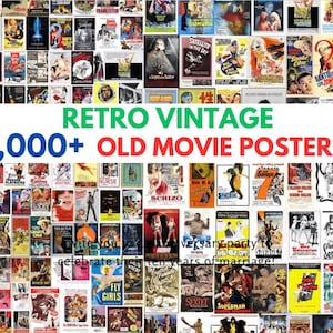 4,000 Retro Vintage Movie Posters Mega Bundle High Quality Graphics Google Drive Download image 3