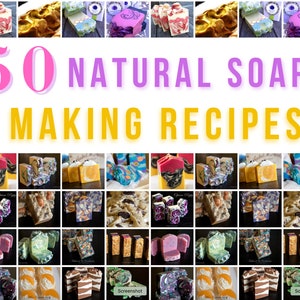 50 Recetas para Hacer Jabones Naturales / Jabón Natural / ebook / Jabones DIY / Cuidado de la Piel / Ideas de Jabones / Barras Veganas / Jabones Ecológicos / Hechos a Mano / Orgánicos