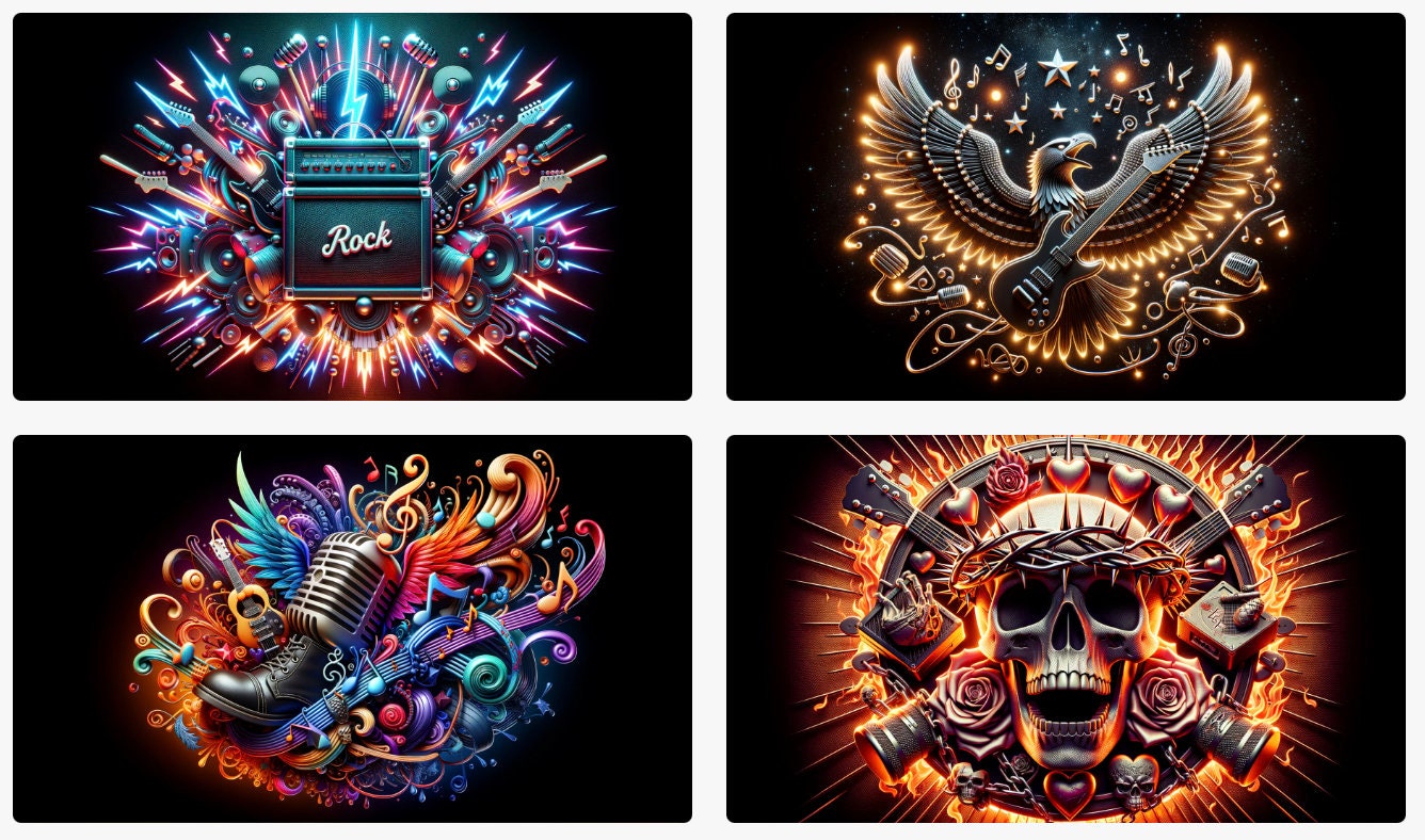 1200 Rock Band Tshirt Designs Mega Bundle Rock Metal Etsy Australia