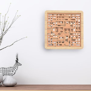 Modello tagliato al laser - Cornice fai da te a forma di puzzle labirinto 3D svg - File CNC per legno - File tagliati al laser - File vettoriali