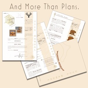 Puede incluir: Un manual de usuario para un proyecto de carpinter&iacute;a, con el t&iacute;tulo "The Cutting Plans" e instrucciones para usar una m&aacute;quina CNC. El manual incluye un diagrama de un oso y un ciervo, y el texto "You Only Need One Jig".