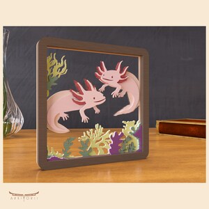 Laser Cut Plans - Axolotl Frame - Multilayer Artwork - Lightburn - Laser Cut File - Wood, Cardboard, Acrylic - Cnc File - Svg Dxf Ai Eps Pdf