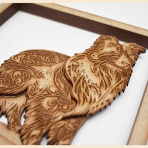 Laser Cut Plans - Dog Border Collie Frame - Multilayer Artwork - Lightburn - Border Collie Svg - Dog Laser Cut Files - Svg Dxf Ai Eps Pdf