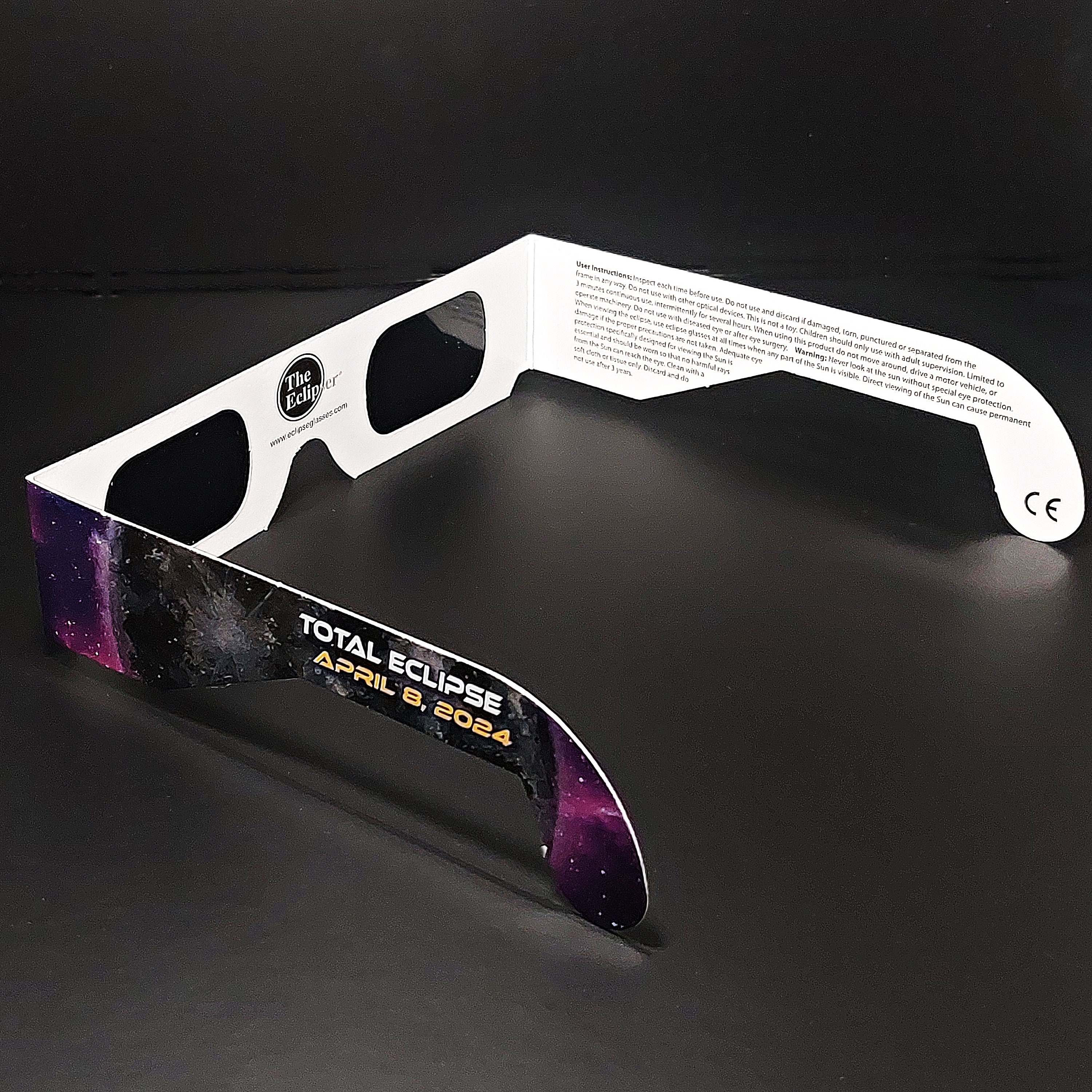 2 Pack Solar Eclipse Glasses, ISO 123122 and CE Certified, Safe
