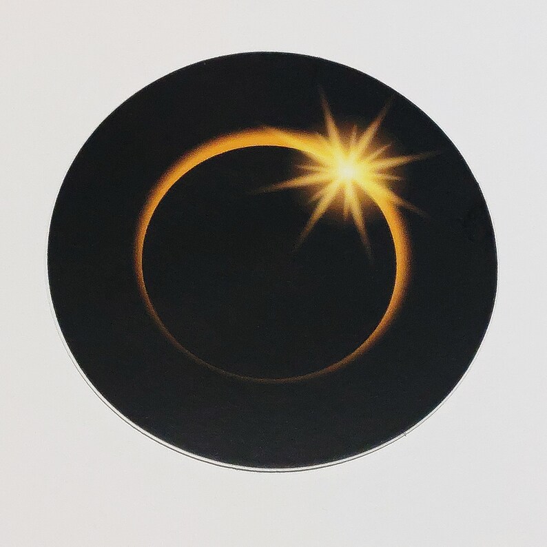 5 Pack Total Solar Eclipse Stickers, Vinyl Stickers, Solar Eclipse 2024