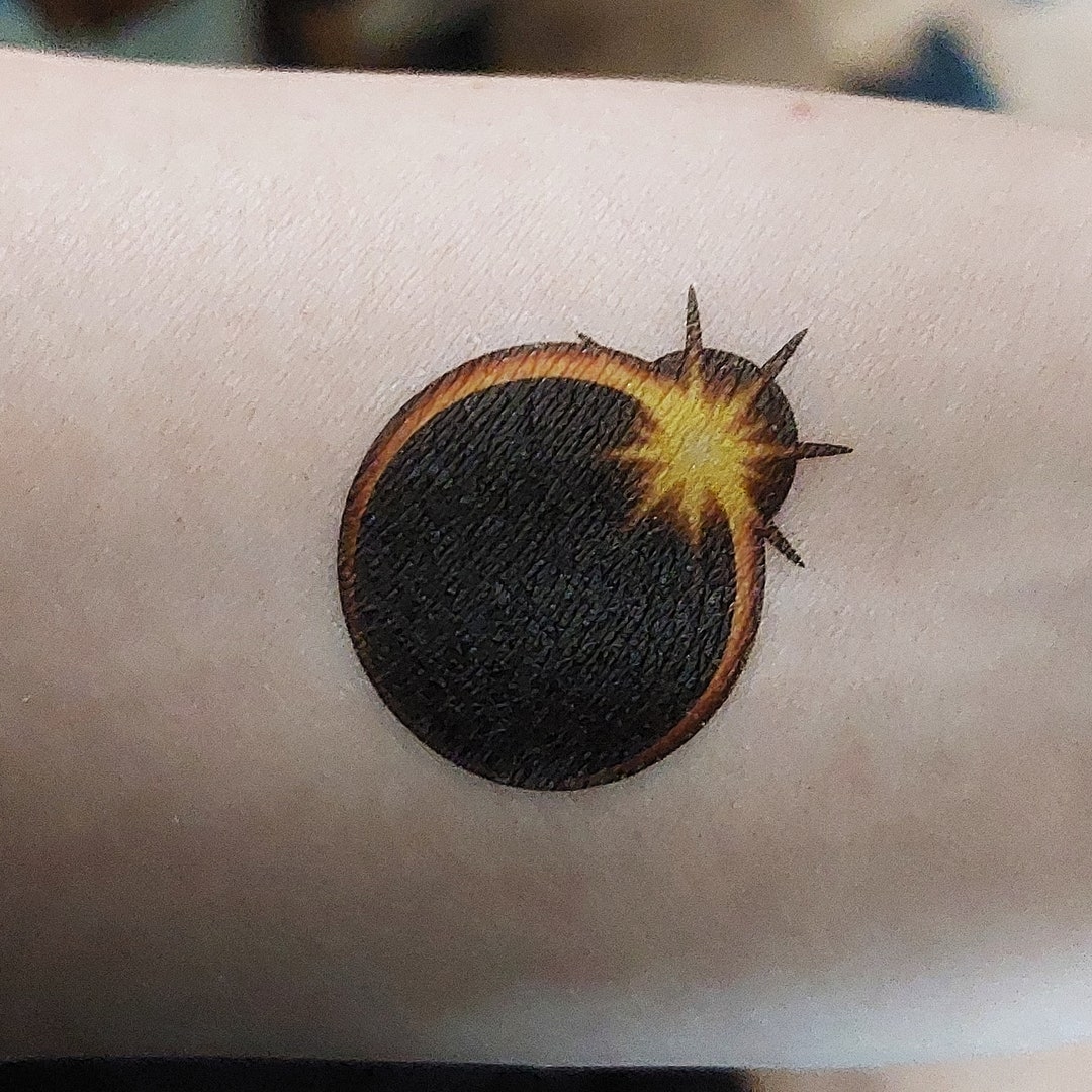 10 Pack Total Solar Eclipse Tattoo Eclipse Temporary Tattoo - Etsy