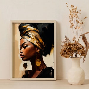 African Woman | Woman Portrait | Modern Home Decor | African Portrait