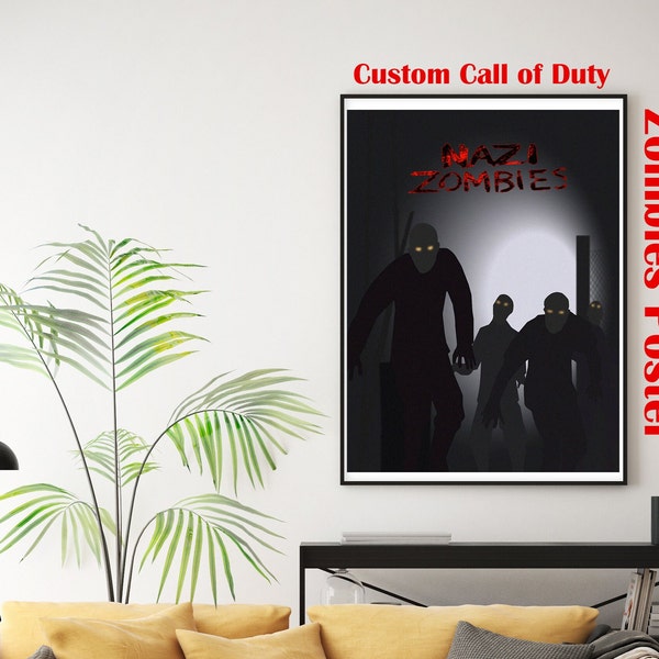 Call of Duty Zombies Poster Nacht Der Untoten Custom Design