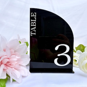 Half Arch Acrylic Table Numbers| Acrylic Table Numbers| Personalized Wedding Decor| Wedding Table Numbers| Luxury Wedding Centerpieces |