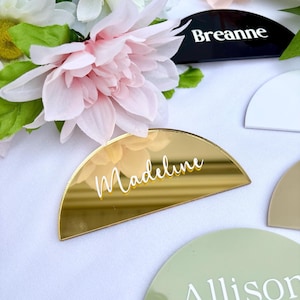 Marque-places personnalisés en acrylique, Marque-places personnalisés en acrylique, Marque-places de décoration de mariage de luxe, Marque-places pour mariage, Mariage élégant