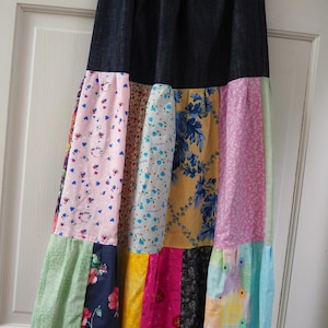 Ladies Denim / Patchwork Prairie Skirt