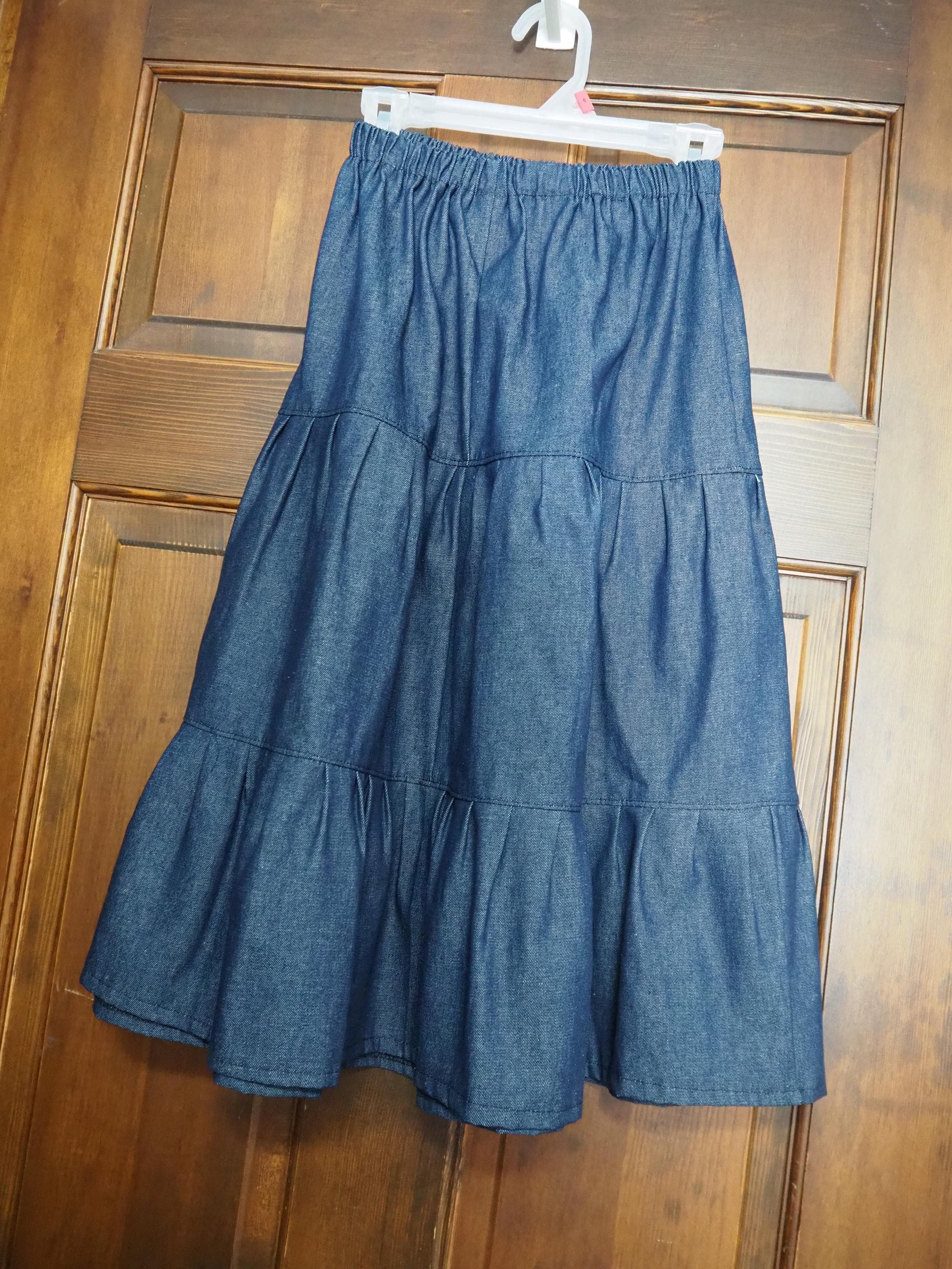 Denim Circle Skirt - Etsy