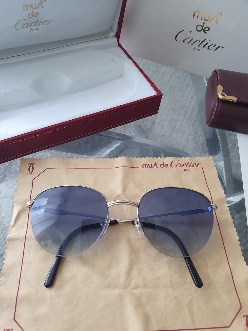 Cartier Colisée Platinum Gold Finish Glasses image 4