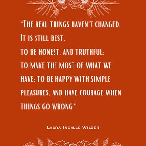 Laura Ingalls Wilder Quote Digital download - little house on the prairie