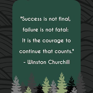 Success Churchill Quote Poster