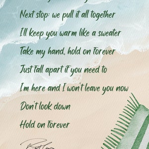 Custom Digital Art - Rob Thomas Lyric - First Thing