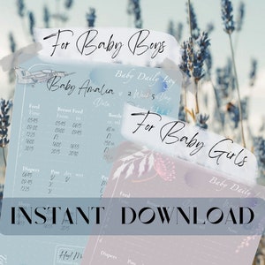 Baby Daily Log Template | Editable & Printable | Newborn Daily Tracker · Baby Daily Planner · Mom to be Tracker · New Mom Daily Tracker