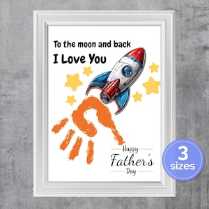 Vatertag Handabdruck Kunst für Papa, Druckbares Andenken von Kleinkind oder Kindern, Vorschulkunst, Vatertagsgeschenk für Kindertagesstätten, Geschenk für Opa Papa