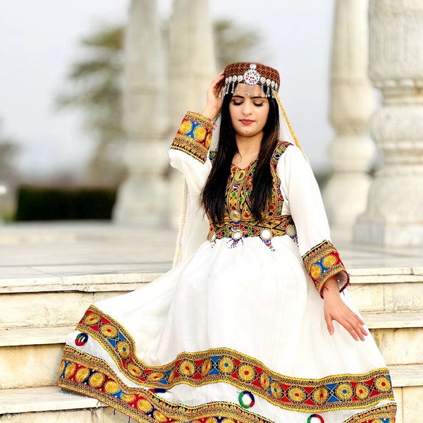 Afghani cultural frock with Afghani shalwar,dupata formal frock,Muslim dress,wedding dress,formal,party wear,charma,patchwork,loose pants